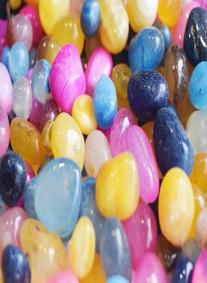 Power Stone Decorative Colored Onyx Stone Pebbles for Vase Fillers Plant Pots Home Table Garden & Outdoor Decoration (Multicolor, 500 GMS) - Image 2